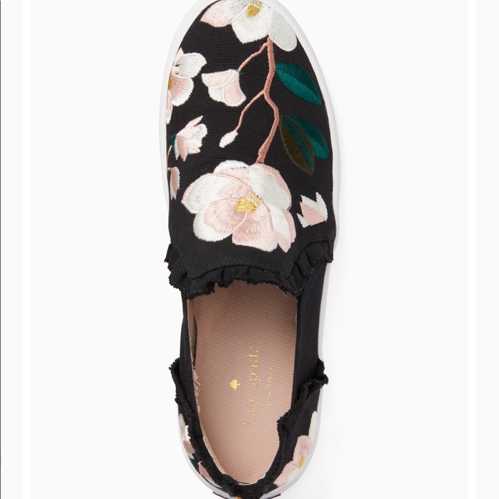 Kate Spade Floral Leonie Embroidered Slip On Sneaker 6